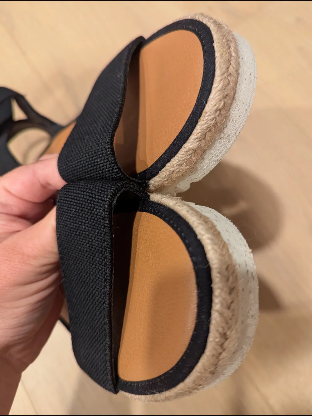 Lucky Brand Black Espadrille Wrap Sandals